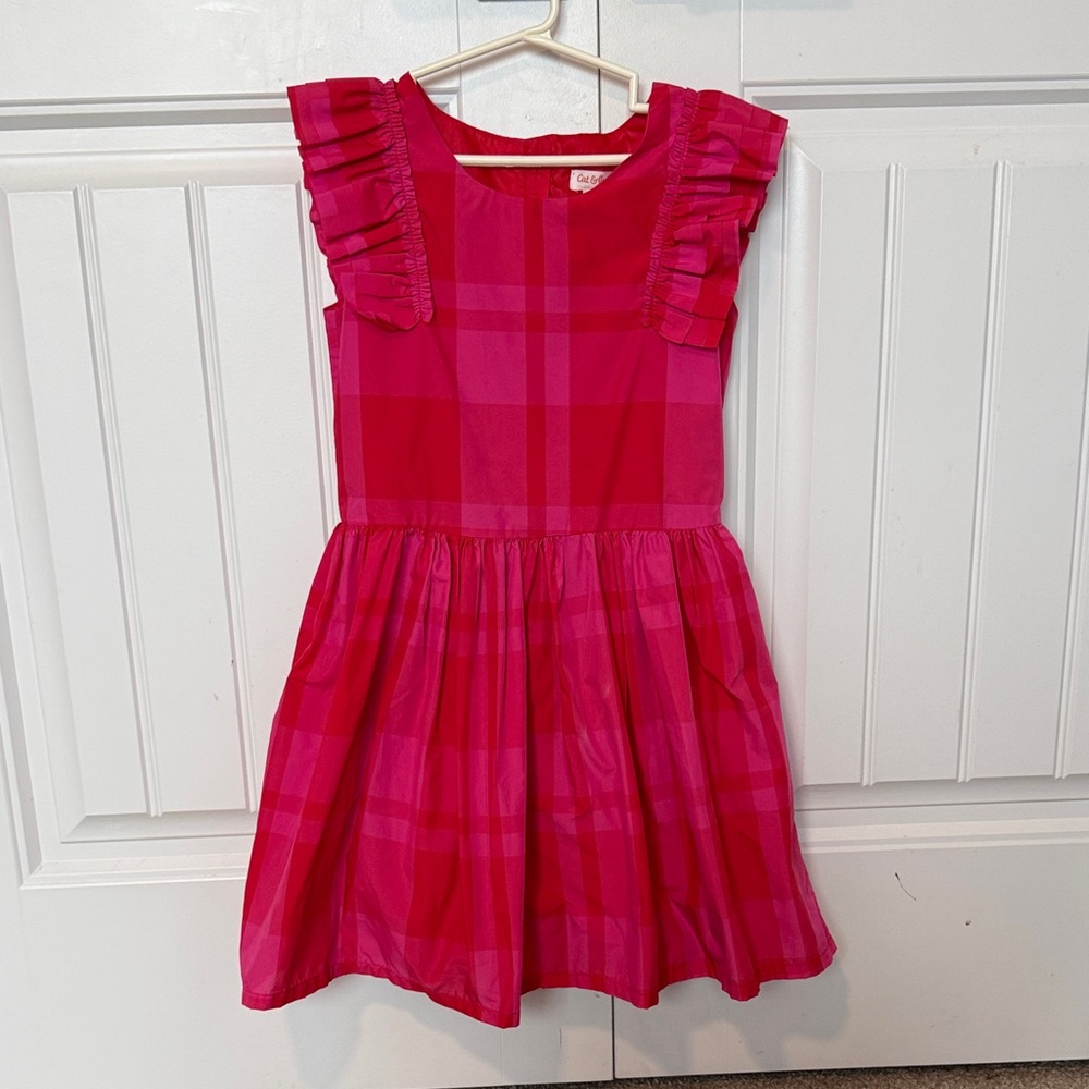 Cat & Jack Vibrant Pink Checkered Dress